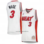 Maglia Miami Heat Dwyane Wade #3 Mitchell & Ness 2005-06 Bianco