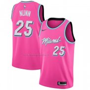 Maglia Miami Heat Kendrick Nunn NO 25 Earned 2018-19 Rosa