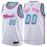 Maglia Miami Heat Personalizzate 2017-18 Bianco