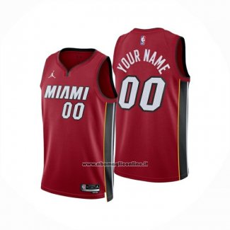 Maglia Miami Heat Personalizzate Statement 2024-25 Rosso