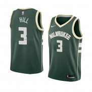 Maglia Milwaukee Bucks George Hill NO 3 Icon 2018 Verde