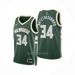 Maglia Milwaukee Bucks Giannis Antetokounmpo No 34 Icon 2024-25 Verde