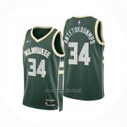 Maglia Milwaukee Bucks Giannis Antetokounmpo No 34 Icon 2024-25 Verde