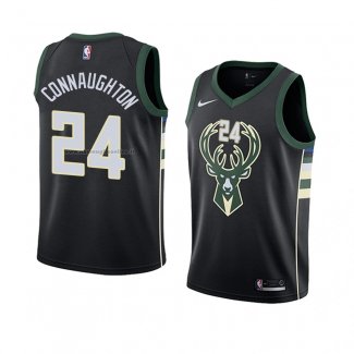 Maglia Milwaukee Bucks Pat Connaughton NO 24 Statement 2018 Nero