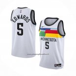 Maglia Minnesota Timberwolves Anthony Edwards #5 Citta 2022-23 Bianco