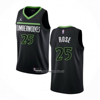 Maglia Minnesota Timberwolves Derrick Rose #25 Statement 2022-23 Nero