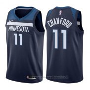 Maglia Minnesota Timberwolves Jamal Murray NO 11 Crawford Icon 2017-18 Blu