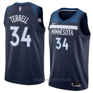 Maglia Minnesota Timberwolves Jared Terrell NO 34 Icon 2018 Blu