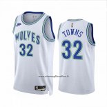 Maglia Minnesota Timberwolves Karl-Anthony Towns #32 Classic 2023-24 Bianco