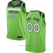 Maglia Minnesota Timberwolves Personalizzate 17-18 Verde