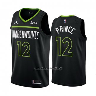 Maglia Minnesota Timberwolves Taurean Prince #12 Statement 2022-23 Nero