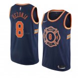 Maglia New York Knicks Mario Hezonja NO 8 Citta 2018 Blu