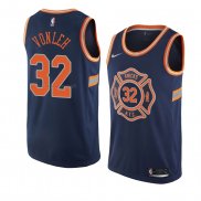 Maglia New York Knicks Noah Vonleh NO 32 Citta 2018 Blu