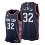 Maglia New York Knicks Noah Vonleh NO 32 Citta 2019 Blu