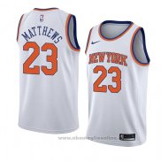 Maglia New York Knicks Wesley Matthews NO 23 Statement 2018 Bianco