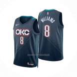 Maglia Oklahoma City Thunder Jalen Williams No 8 Citta 2025-26 Blu