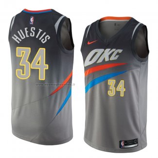 Maglia Oklahoma City Thunder Josh Huestis NO 34 Citta 2018 Grigio