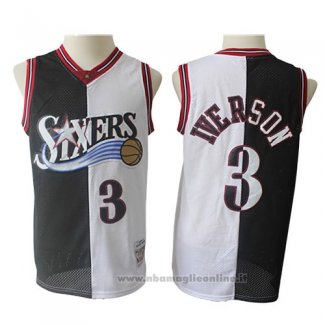 Maglia Philadelphia 76ers Allen Iverson NO 3 1996-97 Throwback Nero