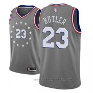 Maglia Philadelphia 76ers Jimmy Butler NO 23 Citta 2018-19 Grigio