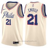 Maglia Philadelphia 76ers Joel Embiid NO 21 Citta Crema