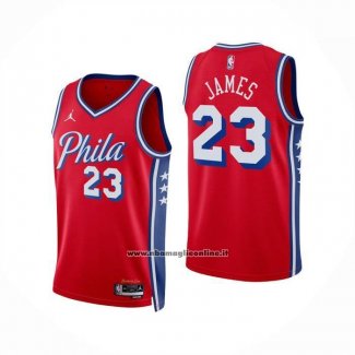 Maglia Philadelphia 76ers Lebron James No 23 Statement 2025-26 Rosso