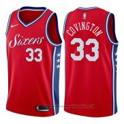 Maglia Philadelphia 76ers Robert Covington NO 33 Statement 2017-18 Rosso