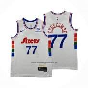 Maglia Philadelphia 76ers V.j. Edgecombe No 77 Citta 2024-25 Bianco