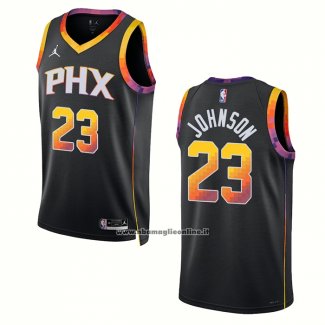 Maglia Phoenix Suns Cameron Johnson #23 Statement 2022-23 Nero