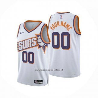 Maglia Phoenix Suns Personalizzate Association 2024-25 Bianco