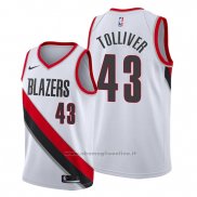 Maglia Portland Trail Blazers Anthony Tolliver NO 43 Association Bianco