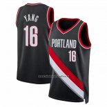 Maglia Portland Trail Blazers Hansen Yang No 16 Icon 2024-25 Nero