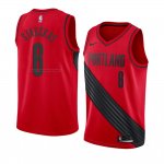 Maglia Portland Trail Blazers Nik Stauskas NO 6 Statement 2018 Rosso