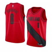 Maglia Portland Trail Blazers Nik Stauskas NO 6 Statement 2018 Rosso