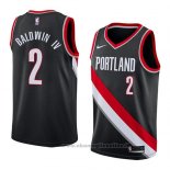 Maglia Portland Trail Blazers Wade Baldwin IV NO 2 Icon 2018 Nero