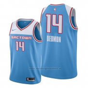 Maglia Sacramento Kings Dewayne Dedmon NO 14 Citta Blu