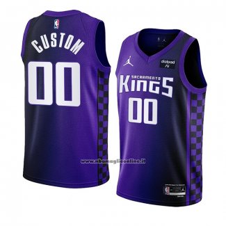 Maglia Sacramento Kings Personalizzate Statement 2023-24 Viola