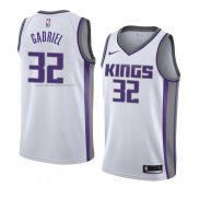 Maglia Sacramento Kings Wenyen Gabriel NO 32 Association 2018 Bianco