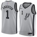 Maglia San Antonio Spurs Kyle Anderson NO 1 Statement 2018 Grigio