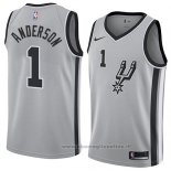 Maglia San Antonio Spurs Kyle Anderson NO 1 Statement 2018 Grigio