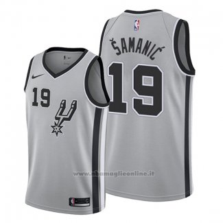 Maglia San Antonio Spurs Luka Samanic NO 19 Statement 2019-20 Grigio