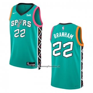 Maglia San Antonio Spurs Malaki Branham #22 Citta 2022-23 Verde