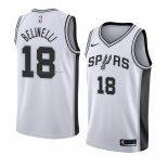 Maglia San Antonio Spurs Marco Belinelli NO 18 Association 2018 Bianco2