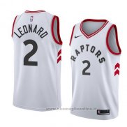 Maglia Toronto Raptors Kawhi Leonard NO 2 Association 2017-18 Bianco