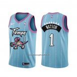 Maglia Toronto Raptors Paul Watson #1 Citta 2020-21 Rosa Blu