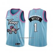 Maglia Toronto Raptors Paul Watson #1 Citta 2020-21 Rosa Blu