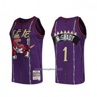 Maglia Toronto Raptors Tracy McGrady #1 Mitchell & Ness 1998-99 Viola