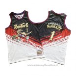 Maglia Toronto Raptors Tracy Mcgrady NO 1 Mitchell & Ness Nero Rosso