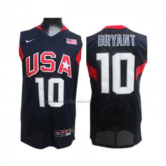 Maglia USA 2008 Kobe Bryant NO 10 Blu