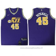 Maglia Utah Jazz Donovan Mitchell NO 45 Classic 2018-19 Viola