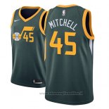 Maglia Utah Jazz Donovan Mitchell NO 45 Earned 2018-19 Verde
